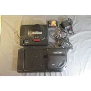 SEGA Genesis Model 1 Console Sega CD Model 2 (top-loading) Console + Ms. Pac Man